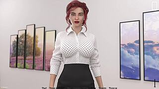 wow, knockout master part 11 gameplay with sexy milf dancing! it's wild in the bathroom!