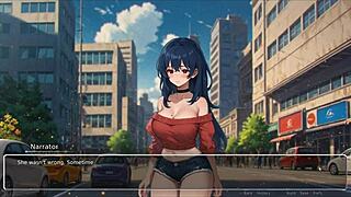 Bluring the Walls Hentai Game Ep 2: Horny Girlfriend Rips Shirt Off in Wild Lust.