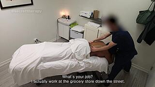 Jessica, thic black student, melted under my special massage on bed