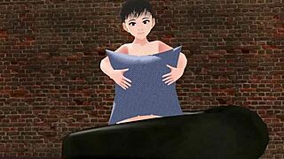 Leo anime girl strips naked in gravure!