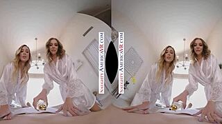 your first massage turns into cum-on-tits orgasm with aiden ashley and tiffany watson