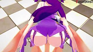 scáthach-skadi passionately having sex on the throne in pov