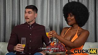 A European old man's first time in a gang bang and cuckold experience