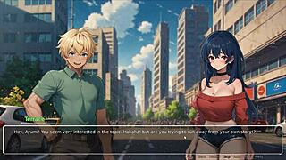 Bluring the Walls Hentai Game Ep 2: Horny Girlfriend Rips Shirt Off in Wild Lust.