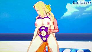 Tsunade and Naruto Uzumaki in wild hentai sex