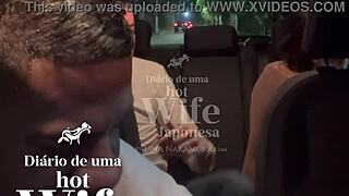 Hotwife Lina Nakamura gives her tight ass to Uber John Coffee while husband films.