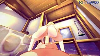 Tsunade and Naruto Uzumaki in wild hentai sex