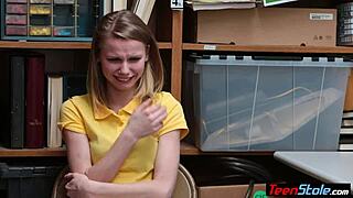 Crying Small-Titted Russian Teen Thief Gets Punish Fucked in Uniform