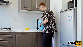 wanna join this russian girl in red stockings and her friend for hot threesome sex?