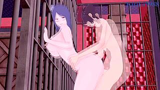 Mei Terumi and Konan in wild Naruto hentai action! 😍