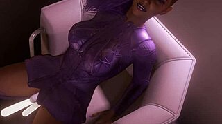 sombra's curvy body pleasures with double dildo in music video