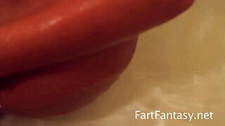 amber star makes stinky fart bubbles in the bath, her asshole releasing bizarre fetish sounds