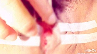 sucking and pinching that clit hard. wanna feel this raw massage?