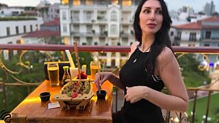 Overwhelmed by the thrill of a public restaurant blowjob