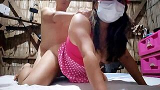 stepmother fulfilling fantasy with stepson intensely