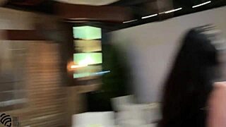 Overwhelmed by the thrill of a public restaurant blowjob