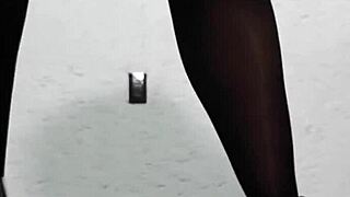 red dress and black stockings for stocking lovers only