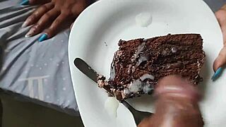Wife Gets Cum On Cake