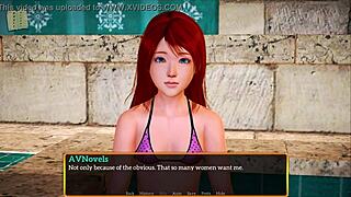 In my new family, the redhead with small tits joins.