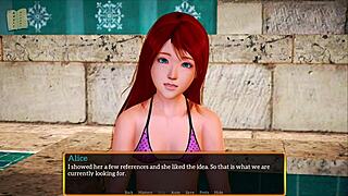 In my new family, the redhead with small tits joins.