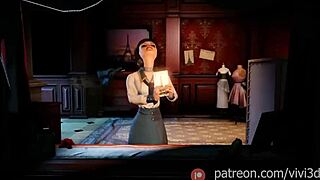 Elizabeth indulges in seductive masturbation with toys, teasing her pussy in a game of pleasure.