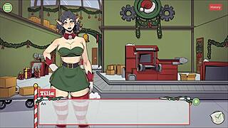 Hey, wanna see femboy cum on Santa elf's face in hentai?