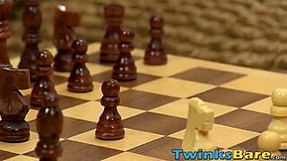smart gay jasper robinson gets barebacked hard by chess-playing twink with monster cock