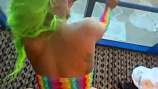 Moee baby twerkin' that huge ass for Gibby the clown, big tits bouncin'