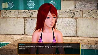 In my new family, the redhead with small tits joins.