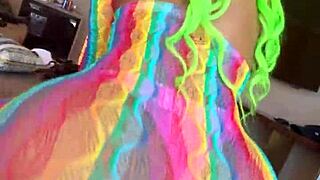 Moee baby twerkin' that huge ass for Gibby the clown, big tits bouncin'