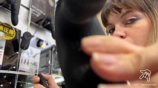 Blue-Eyed Girl Next Door Tries Tokyo’s Wild Sex Shop Toys for Creampie Fun