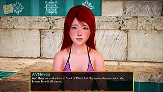 In my new family, the redhead with small tits joins.