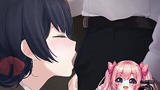 hey, check this anime babe worshipping cock and slurping cum like crazy!