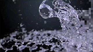 asian milf gets shaved pussy creampied in homemade kitchen sex