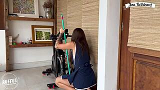 Student Babe Seduces Boss With Deepthroat And Ass Licking