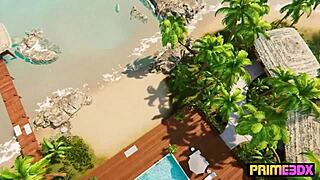 Deep Tissue Massage Animation with Futanari Foursome Action