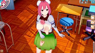 Want to see Kasen Ibaraki's big tits rubbed in Touhou hentai?