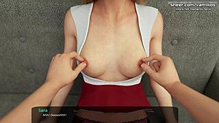 Milfy City Virgin 18yo Step Sister Sara, wanna deepthroat in taboo hentai game?