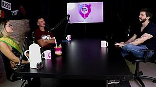 the fear of dick not rising in recording led to little gay porn, so he does therapy for crazy fetish with Arthur Aily in sheer red 😳