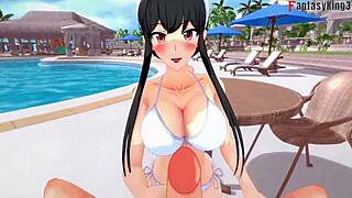 Yor Forger Bikini Pool Sex in Spy X Family