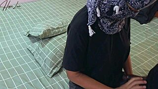 horny asian seduces friend to fuck on bed 😏