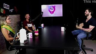 the fear of dick not rising in recording led to little gay porn, so he does therapy for crazy fetish with Arthur Aily in sheer red 😳