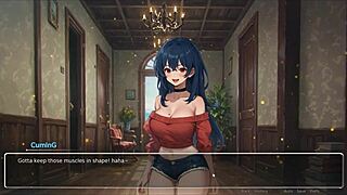 Blurring the Walls Hentai Game Ep 3: Teasing Boyfriend with Voyeurism