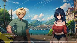 Blurring the Walls Hentai Game Ep 3: Teasing Boyfriend with Voyeurism