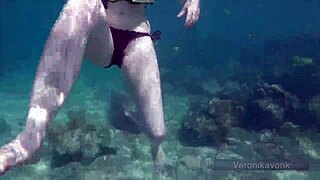 Public German Teen VeronikaVonk Flashes Big Boobs by Sea. So Bold and Kinky!