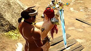 Warrior Princess Sets Out to Slay Minotaur but Gets Fucked Hard by Monster in 3D Cartoon.