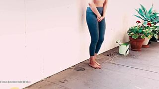 Desperation Pee 1: Asian Tina Locked Out On Balcony, Desperate To Piss - Preview