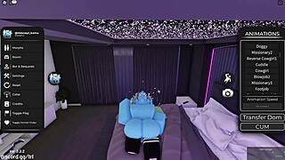 in roblox, a furry gay shemale engages in oral sex with another.