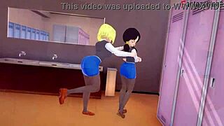 Gohan Nearly Caught Fucking Android 21 and Milking Chichi's Pussy in Fantasyking3 Hentai