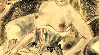 Vintage erotic drawings from retro anime hentai cartoons